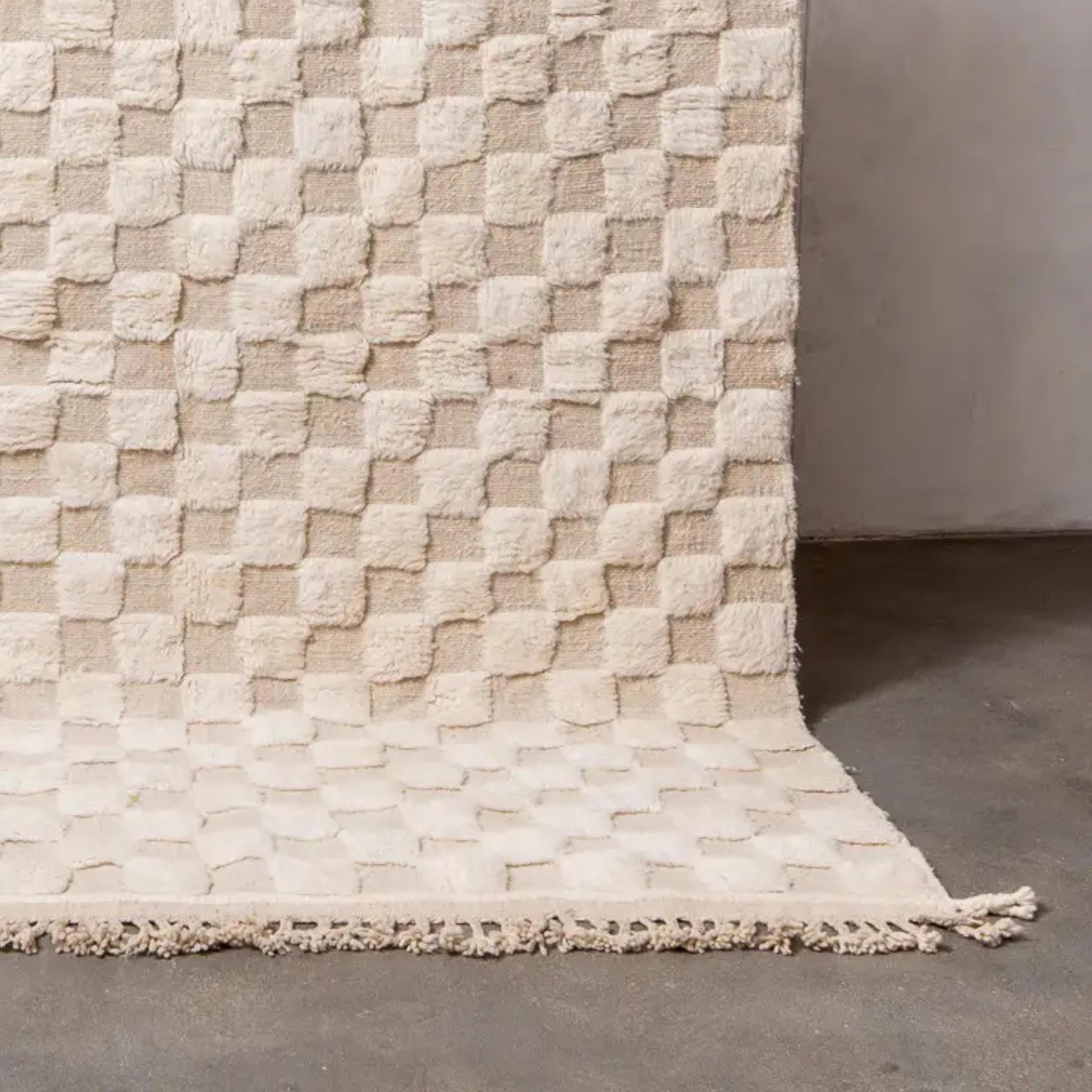 Moroccan rug, Handwoven Checkered rug, Wool carpets, Berber carpet