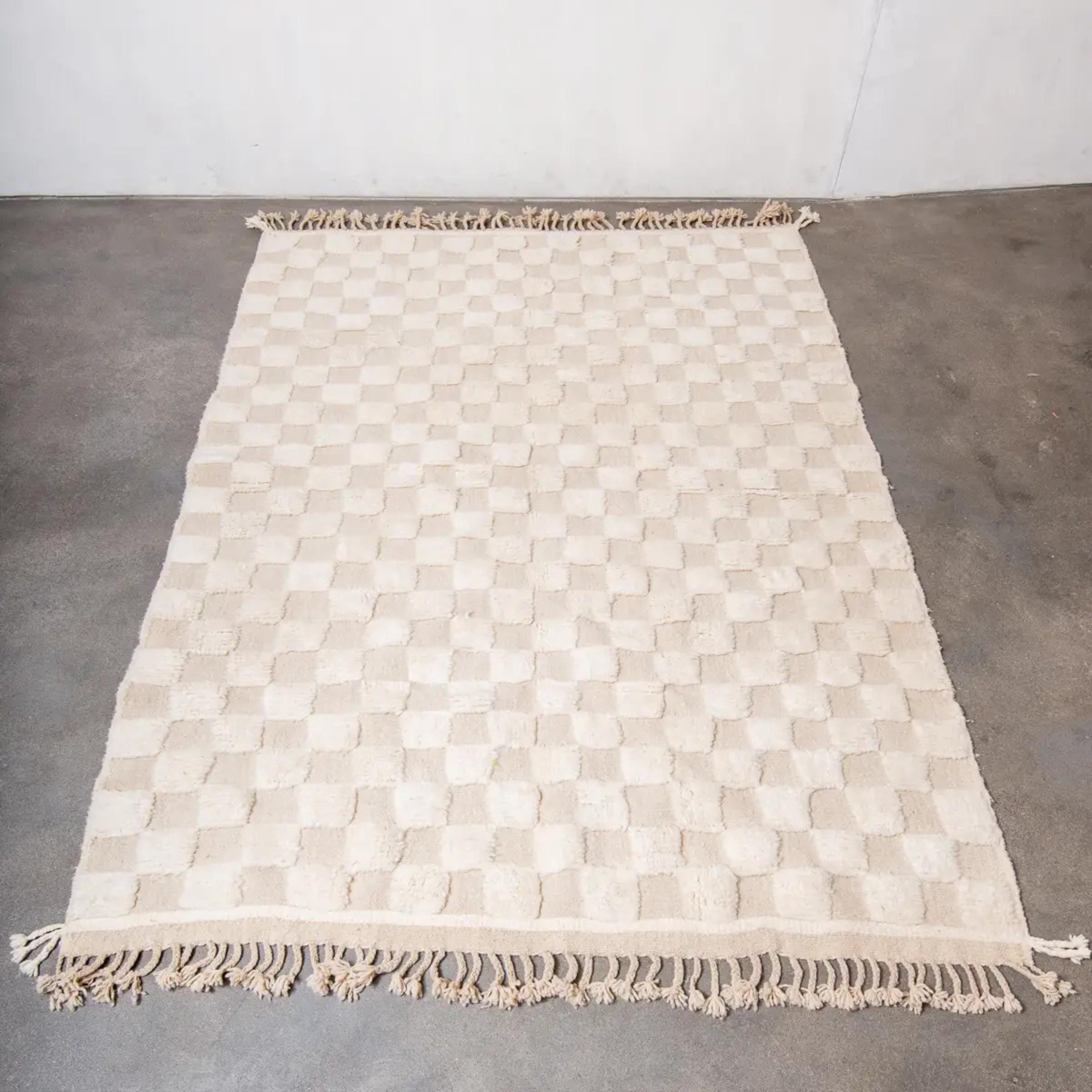 Moroccan rug, Handwoven Checkered rug, Wool carpets, Berber carpet