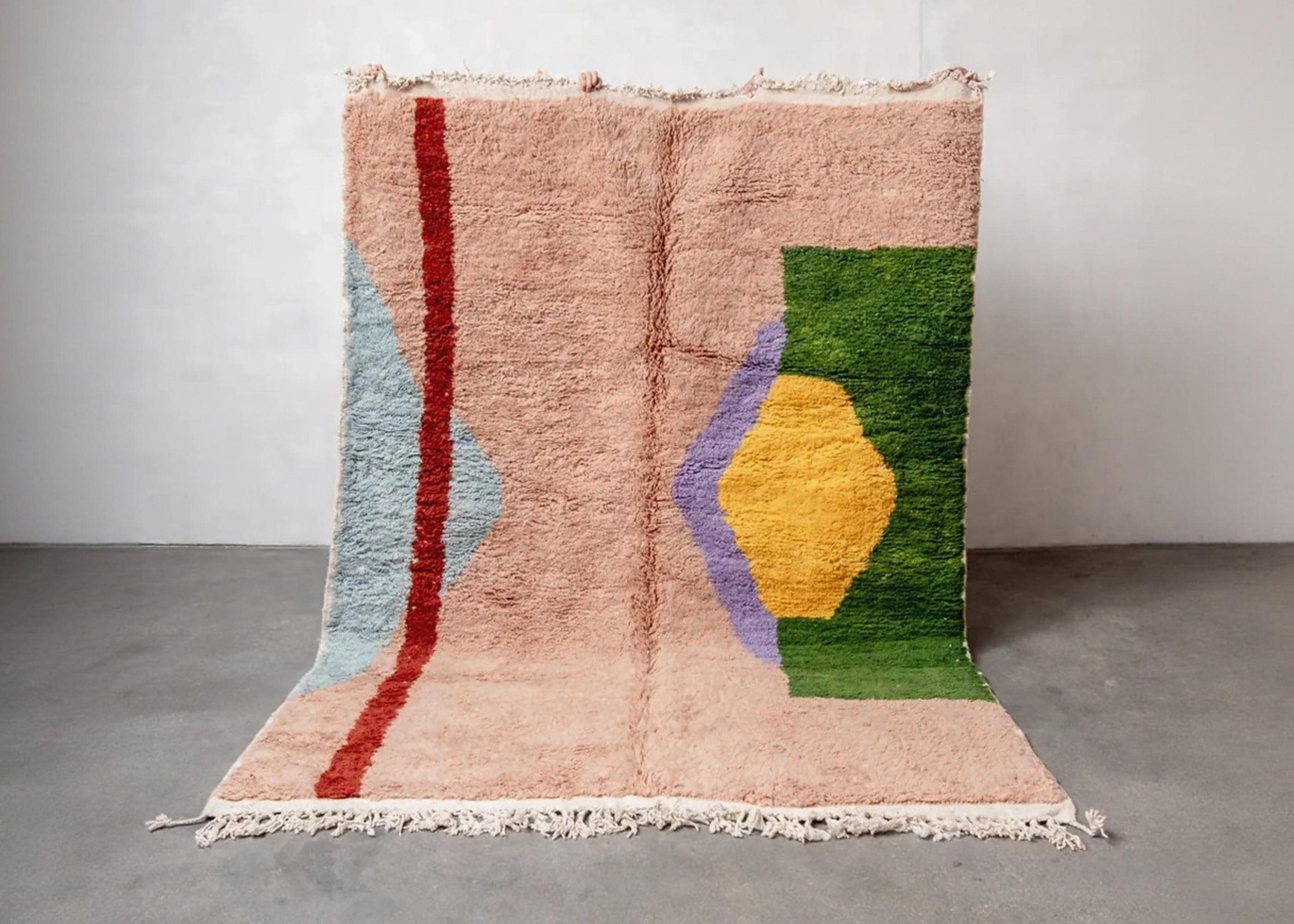 Handmade Beni Ourain Wool Rug: Brown Moroccan Berber Carpet