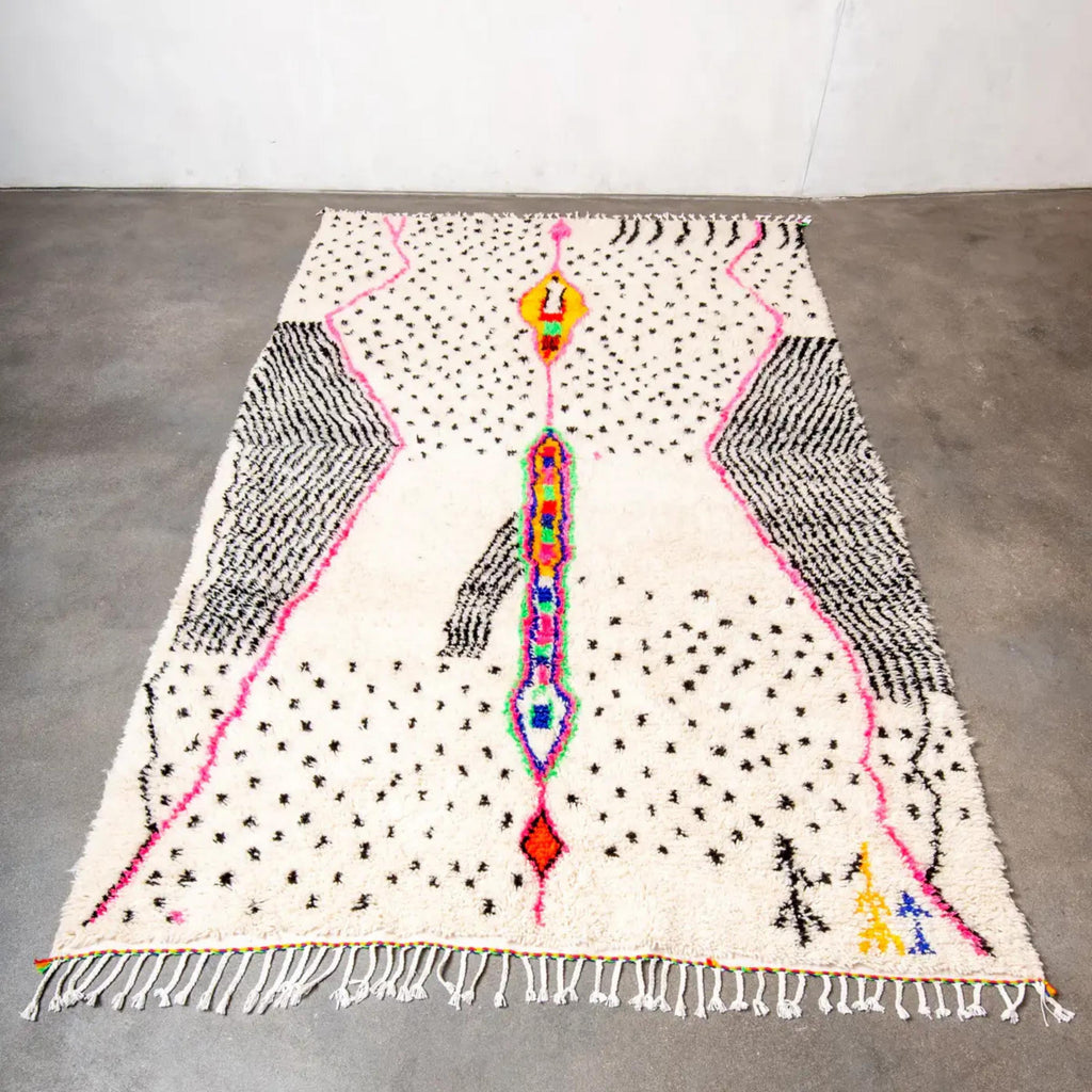 Handwoven Moroccan Berber Rug: Authentic Wool Azilal Design Moroccan custom carpet