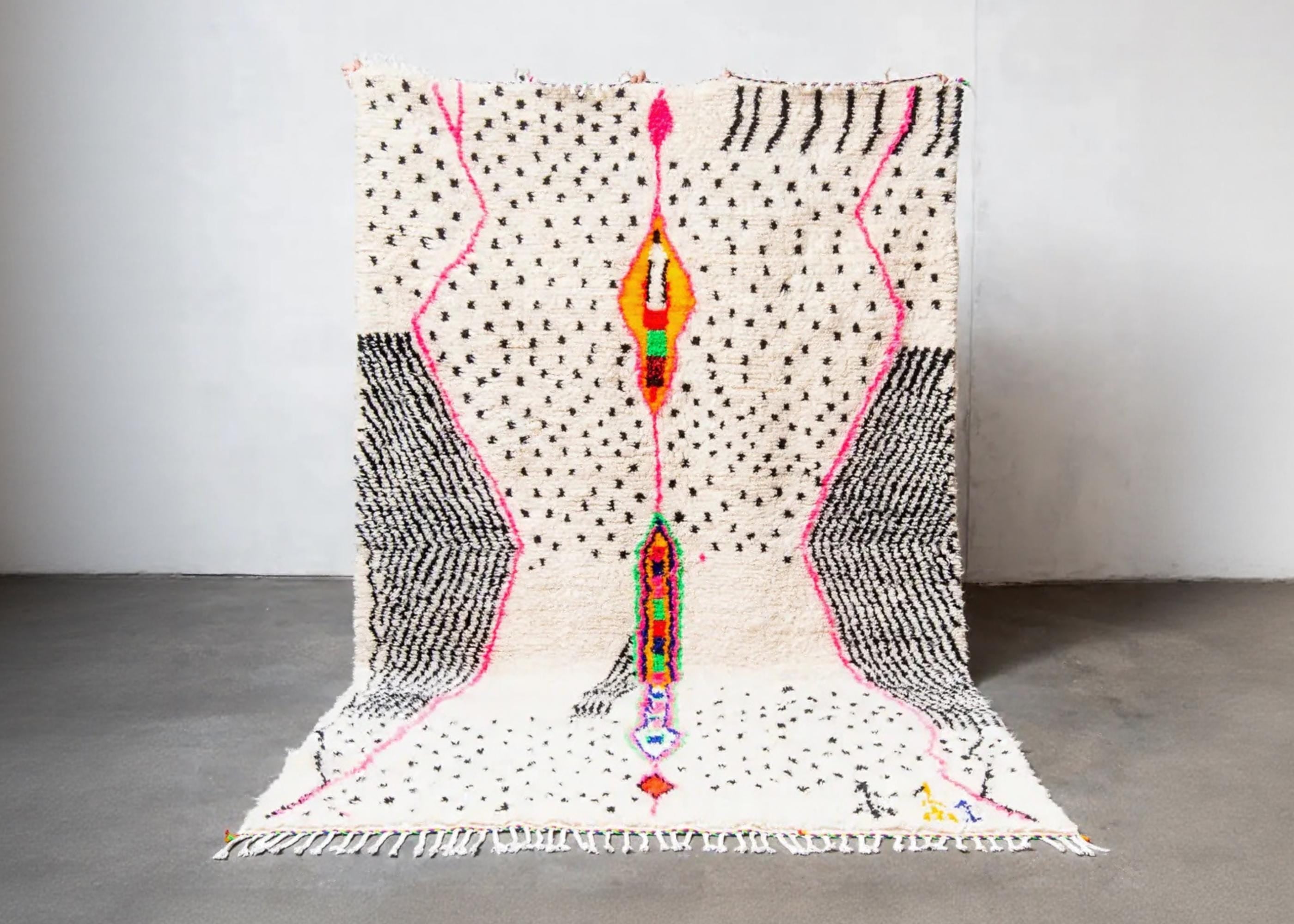 Handwoven Moroccan Berber Rug: Authentic Wool Azilal Design Moroccan custom carpet