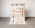 Handmade Azilal Berber Rug: Colorful Moroccan Wool Rug
