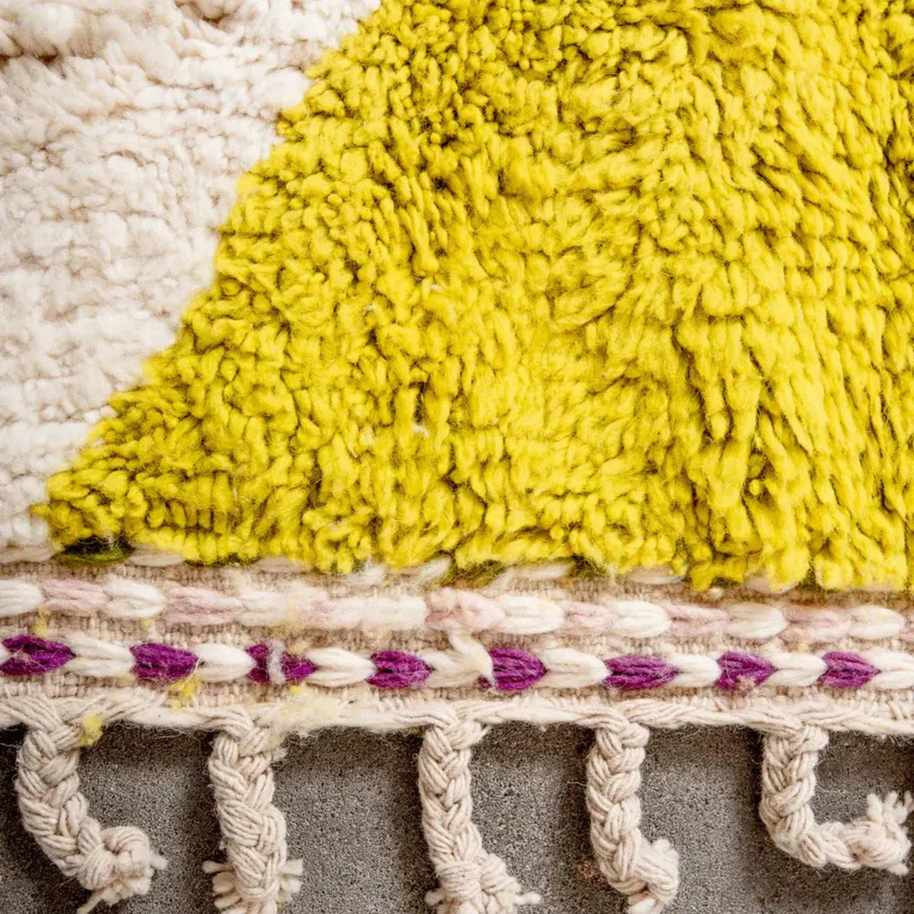 Colorful Wool Beni Ouarain Rug: Authentic Moroccan Berber Rug