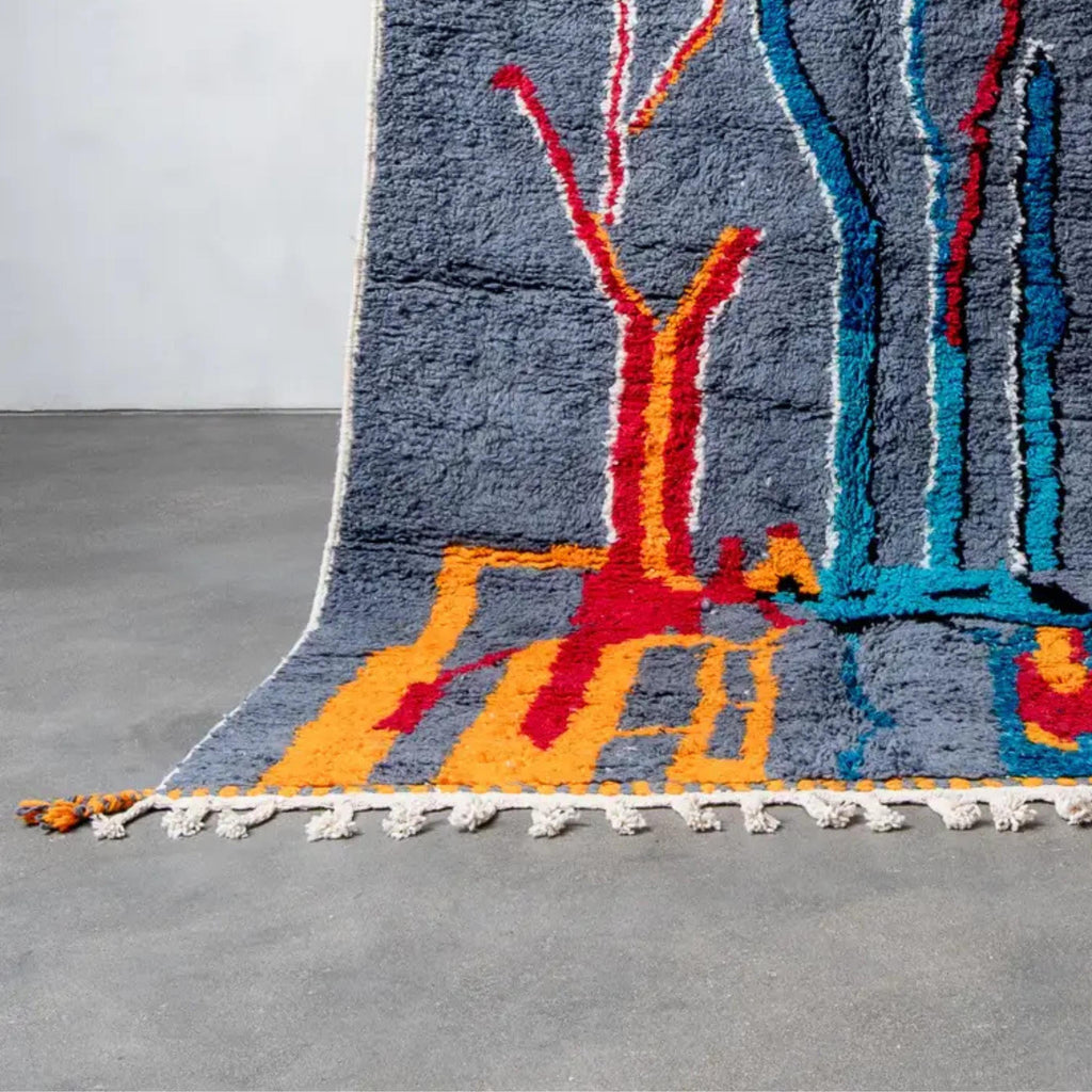 Moroccan rug, Beni Ourain Rug: 100% Wool, Tribal Decor