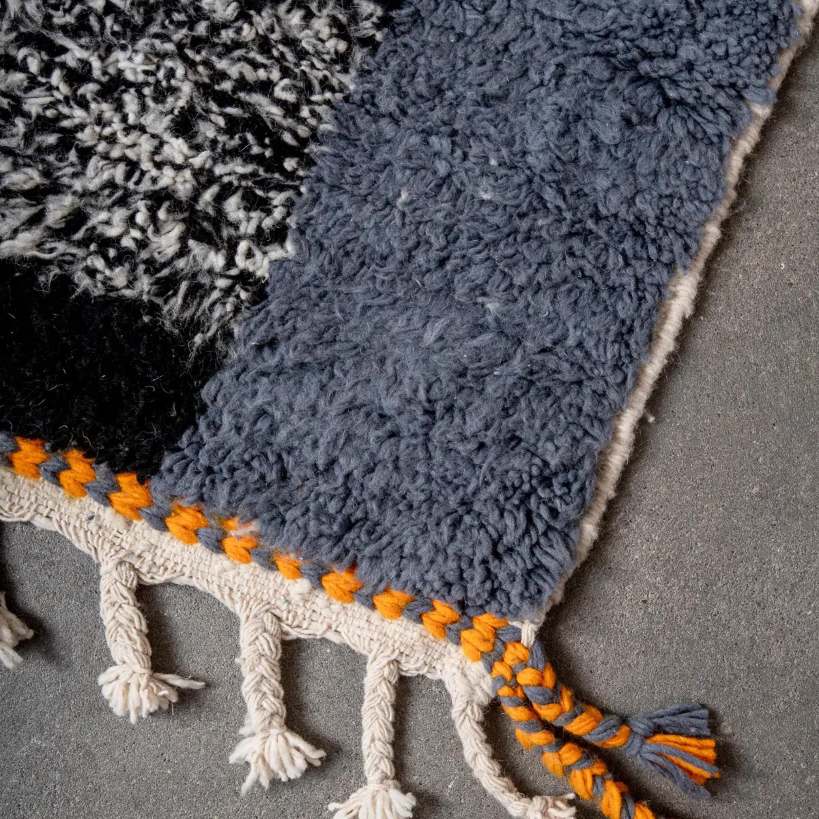 Moroccan rug, Beni Ourain Rug: 100% Wool, Tribal Decor