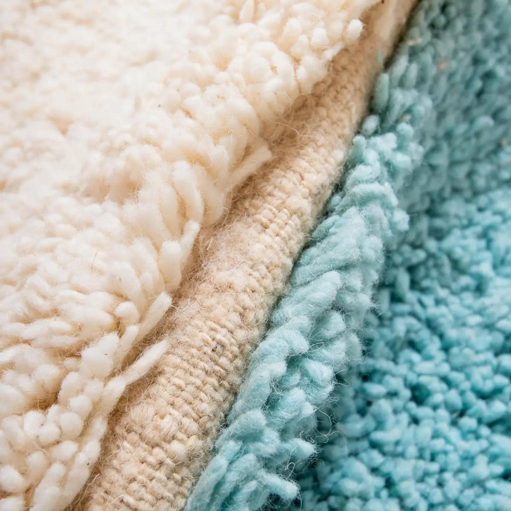 Blue Brown Moroccan Kilim Rug: Authentic Wool Berber Design