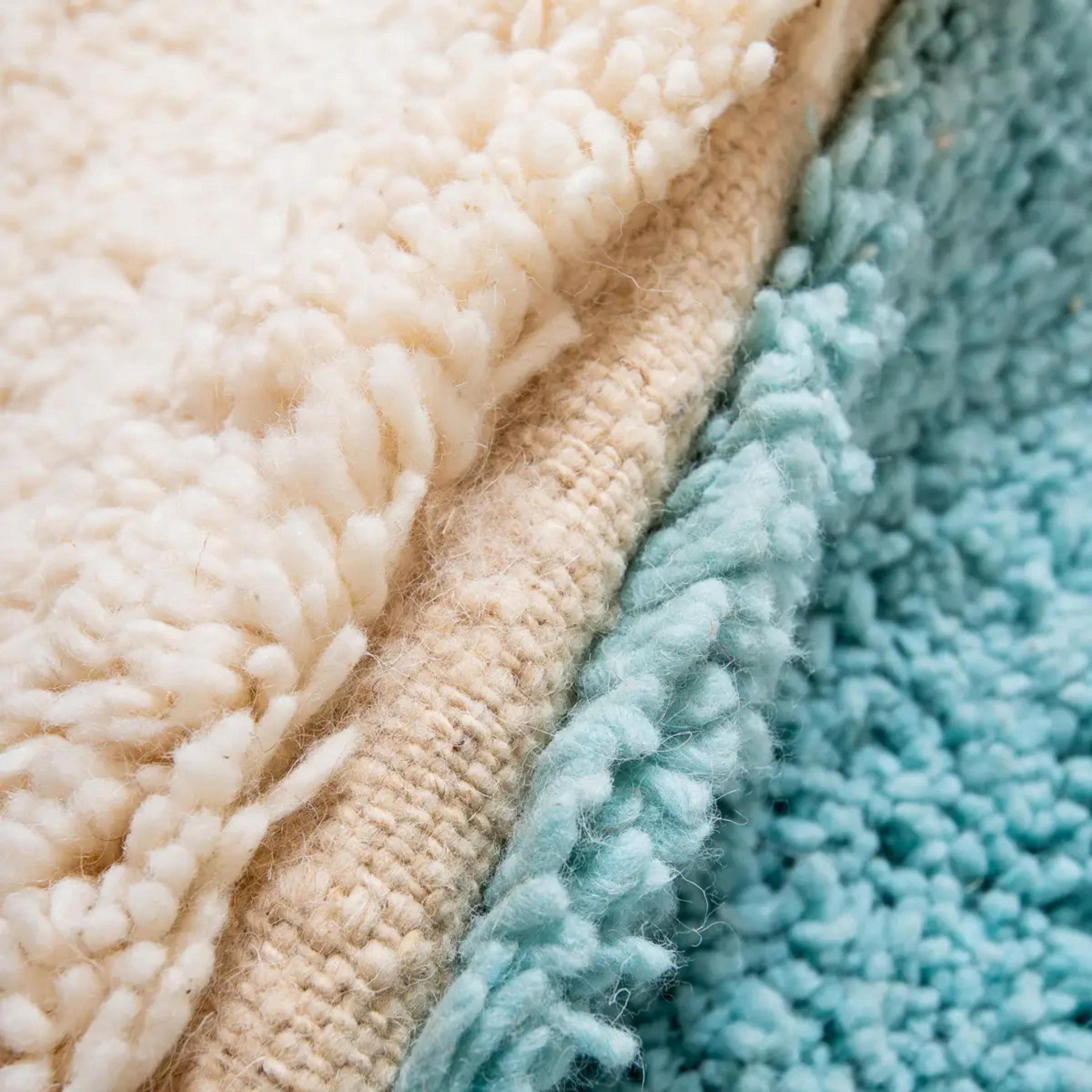 Blue Brown Moroccan Kilim Rug: Authentic Wool Berber Design