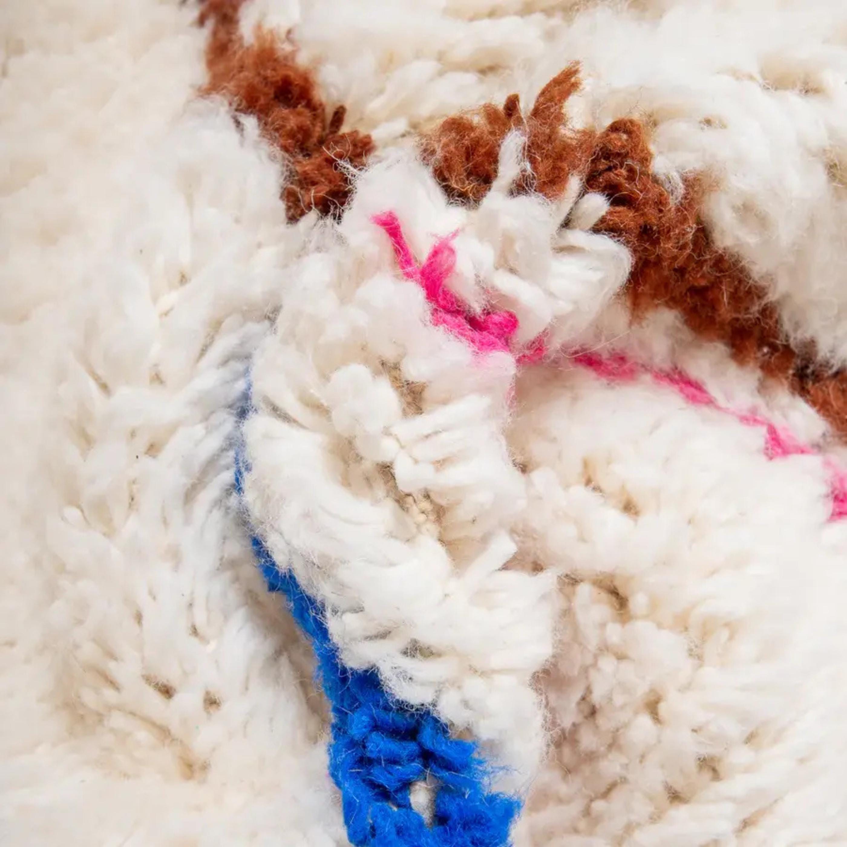 Handwoven Moroccan Wool Rug: Beni Ourain Style, US Import Duty Free