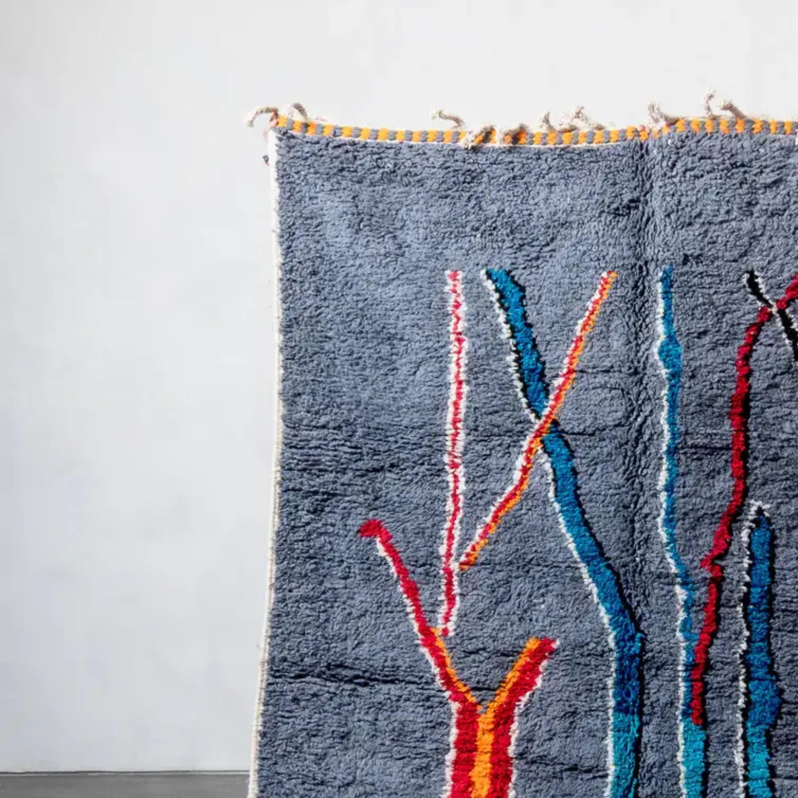 Moroccan rug, Beni Ourain Rug: 100% Wool, Tribal Decor