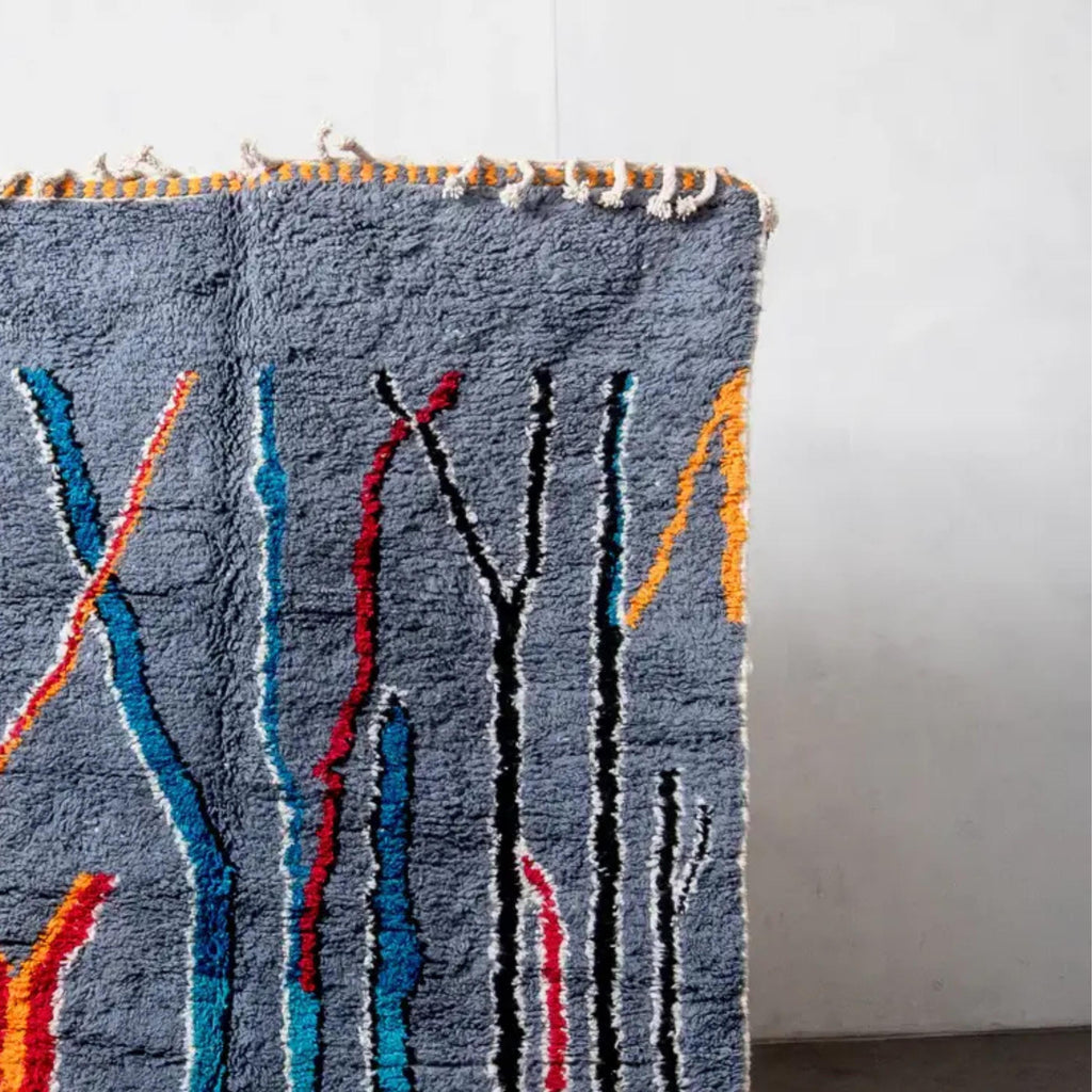 Moroccan rug, Beni Ourain Rug: 100% Wool, Tribal Decor