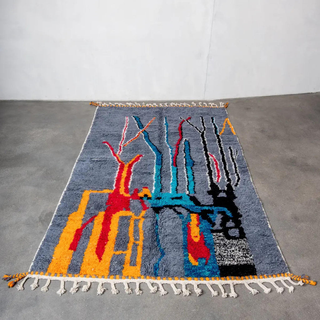 Moroccan rug, Beni Ourain Rug: 100% Wool, Tribal Decor