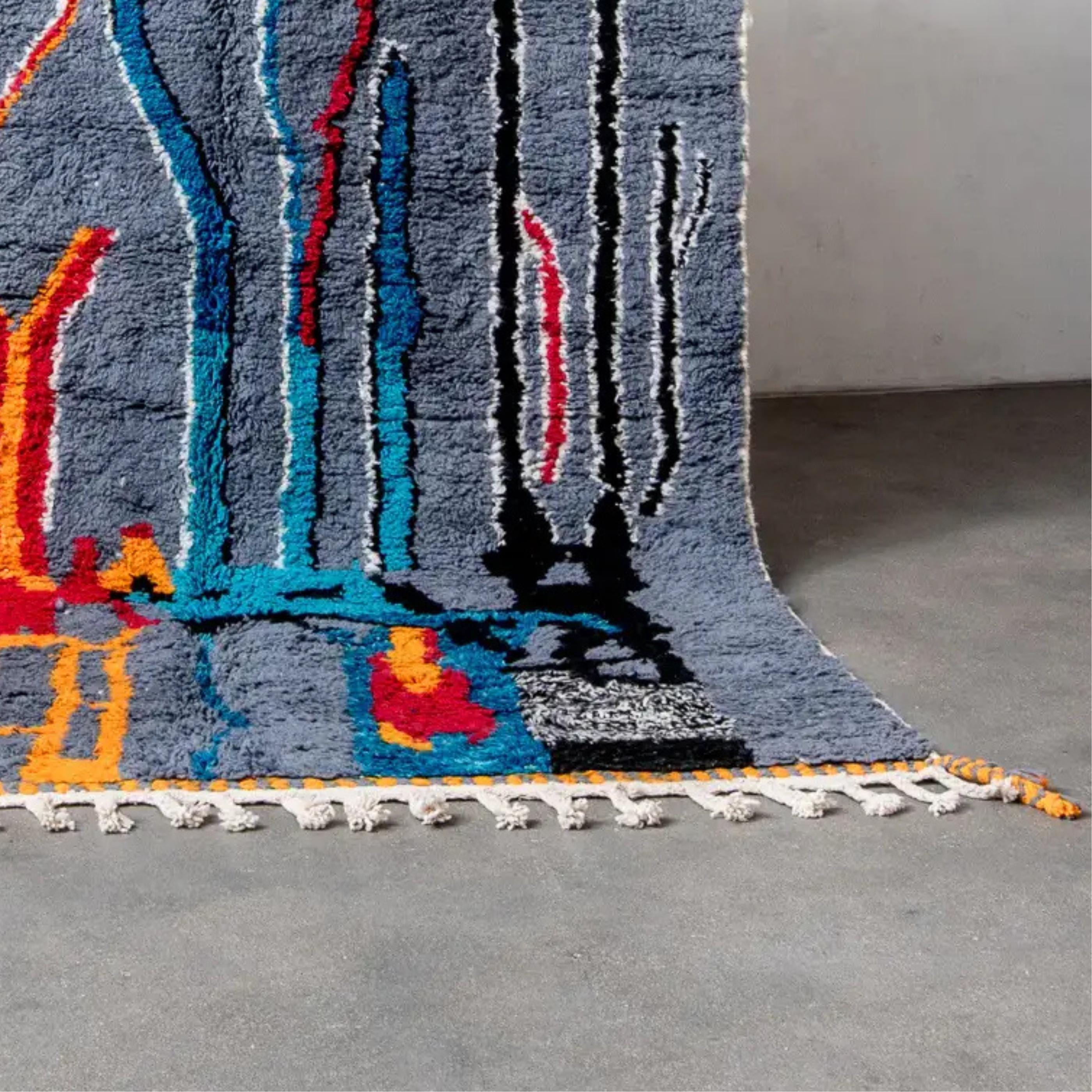 Moroccan rug, Beni Ourain Rug: 100% Wool, Tribal Decor