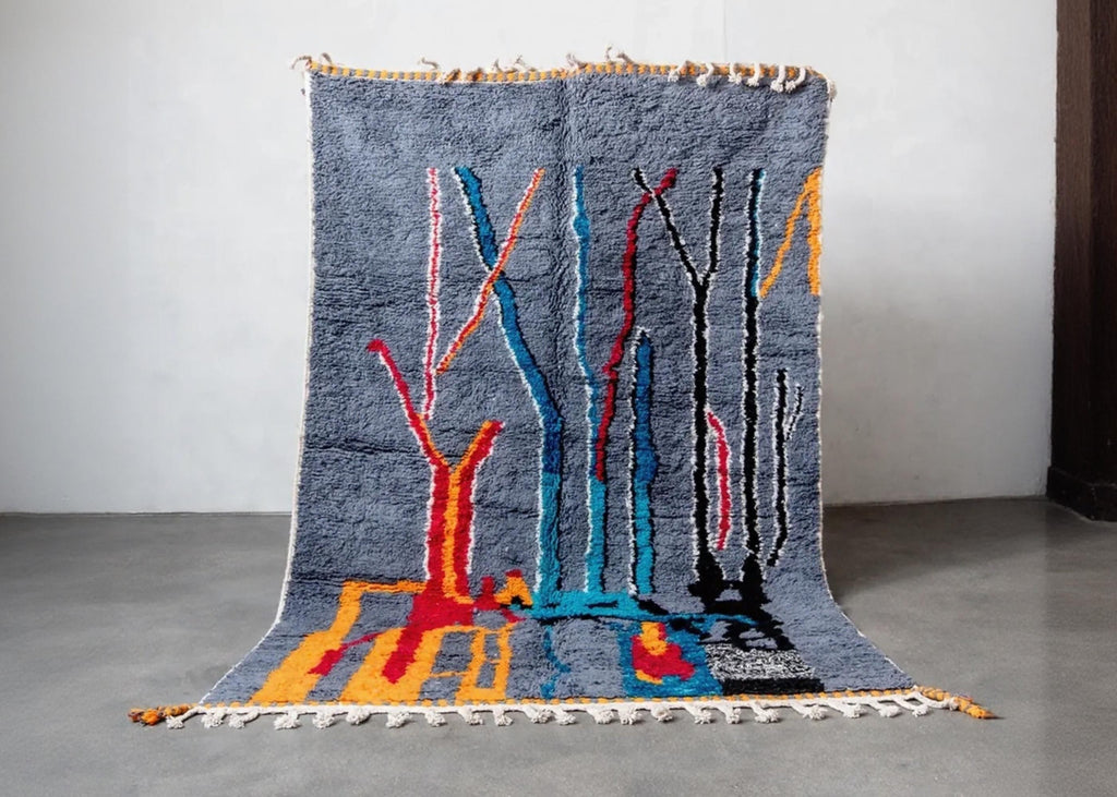 Moroccan rug, Beni Ourain Rug: 100% Wool, Tribal Decor