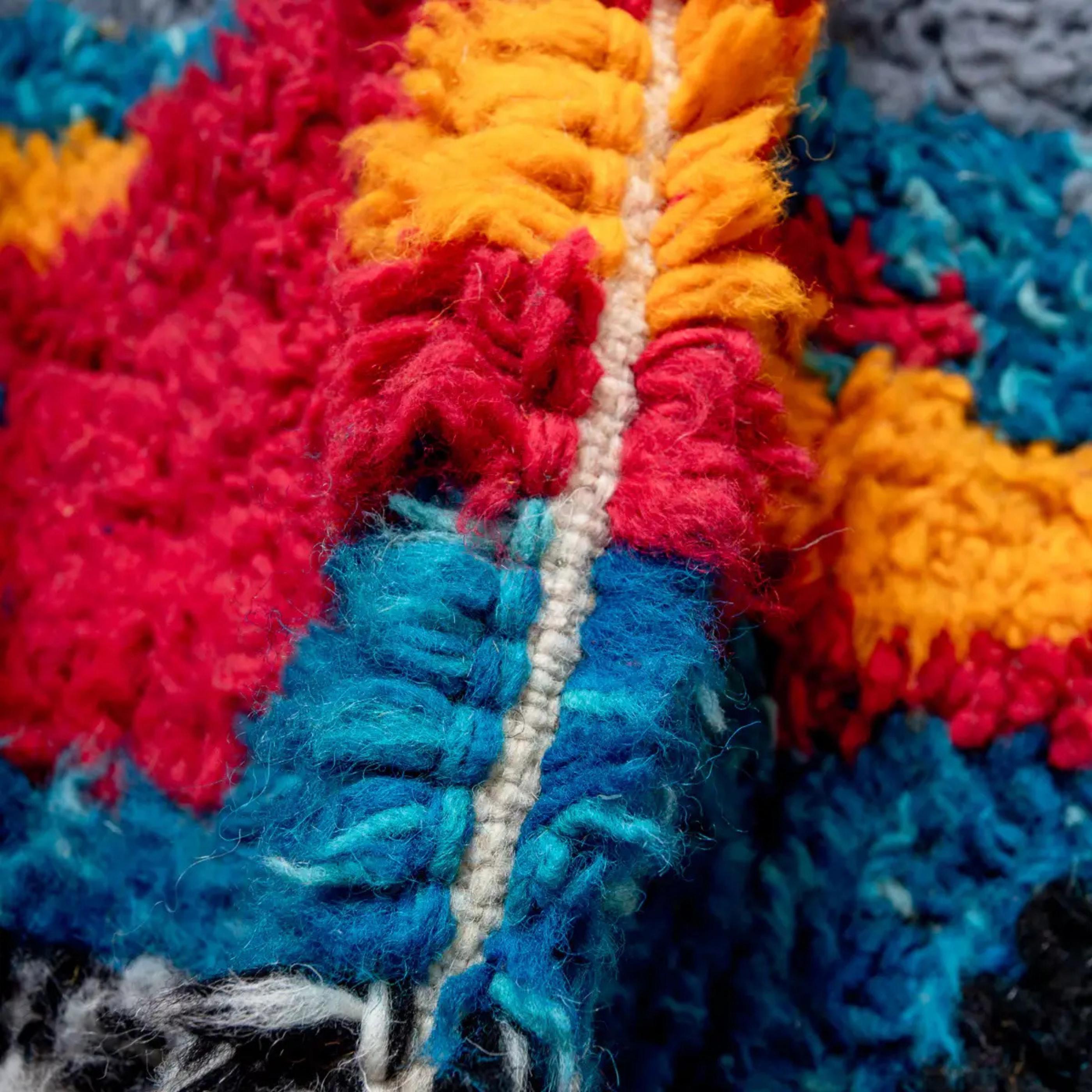 Moroccan rug, Beni Ourain Rug: 100% Wool, Tribal Decor