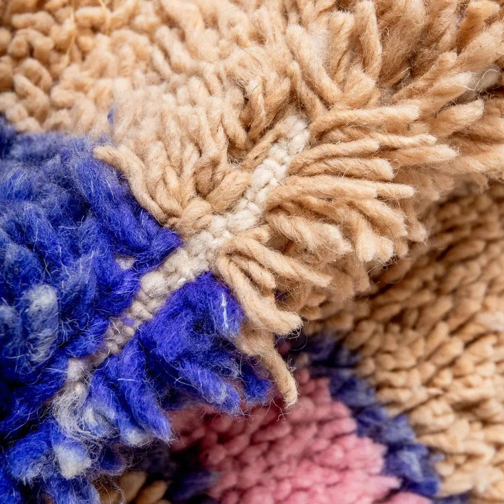 Handmade brown Moroccan Rug: Berber kilim Wool Rug